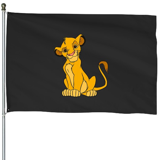 Disney The Lion King Young Simba Sitting Up House Flags