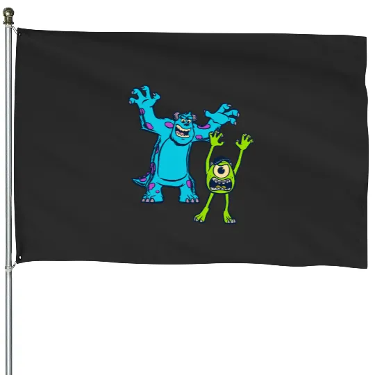 Disney Pixar Monsters University Sulley and Mike House Flags