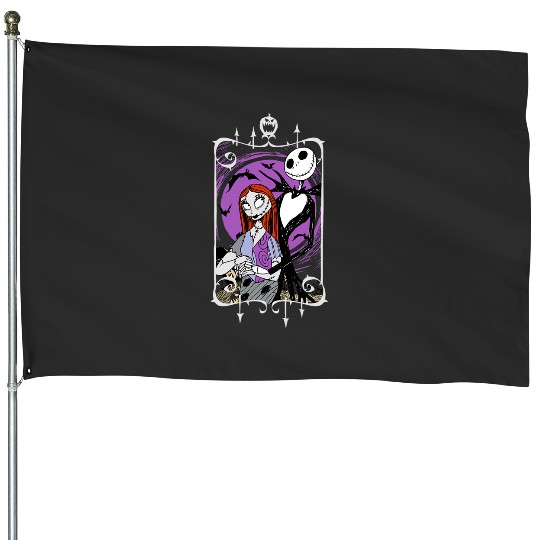 Disney Nightmare Before Christmas Jack and Sally House Flags