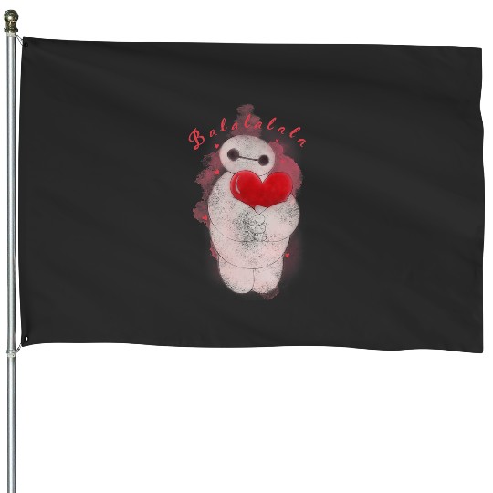 Disney Big Hero 6 Baymax Heart Portrait Graphic House Flags
