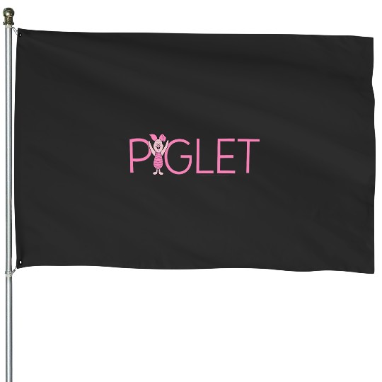 Disney Winnie the Pooh Piglet Classic Lettering House Flags