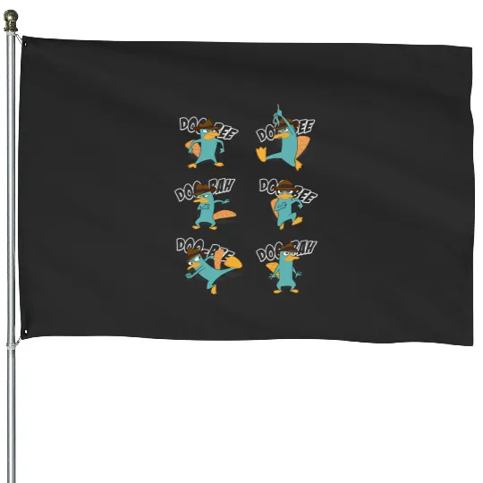 Disney Phineas And Ferb Doo Bee Doo Bee Doo Bah Perry! House Flags