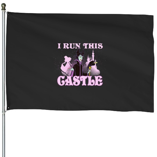 Disney Sleeping Beauty Maleficent I Run This Castle Portrait House Flags