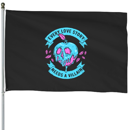 Disney Villains Valentine'S Day Love Story Poison Apple Logo House Flags