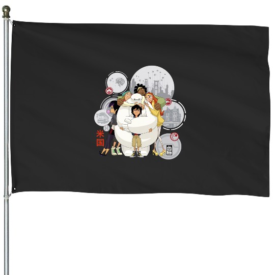 Disney Big Hero 6 TV Series Baymax Hugs Graphic House Flags