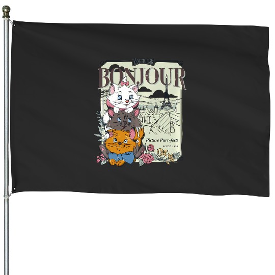 Disney The Aristocats Bonjour House Flags
