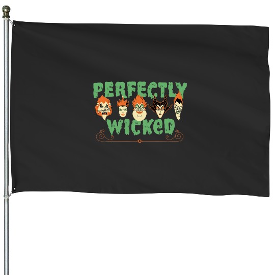 Disney Villains Spooky Squad Perfectly Wicked Halloween House Flags