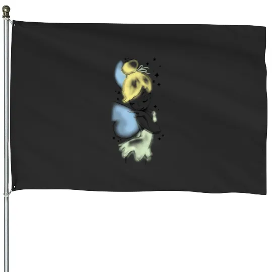 Disney Peter Pan Tinkerbell Airbrush Style Sketch Hoodie House Flags