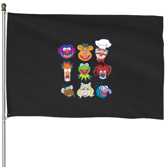 Disney The Muppets Classic Characters Group Shot Logo House Flags