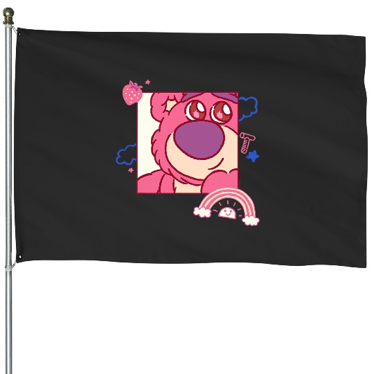 Disney and Pixar’s Toy Story Lotso Bear Fluffy Rainbows Cute House Flags