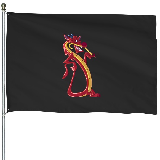 Disney Mulan Mushu Neon Accent Portrait House Flags