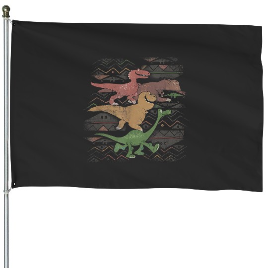 Disney Pixar The Good Dinosaur Dino Retro Cave Painting Logo House Flags