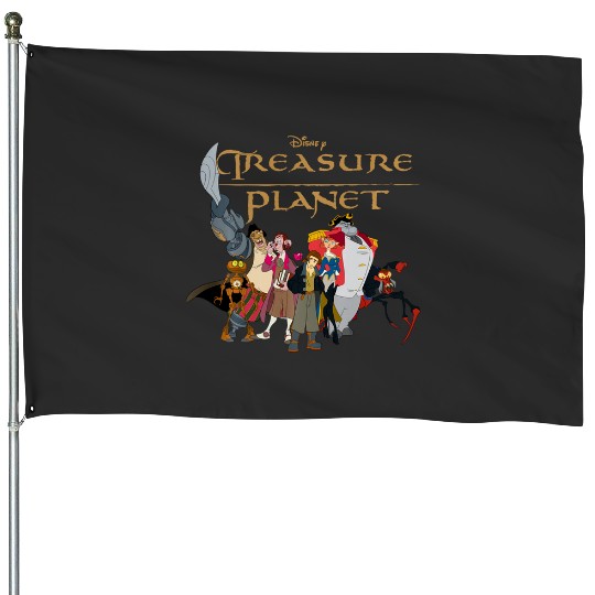 Disneys treasure planet logo and characters long sleeve House Flags