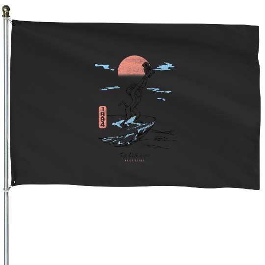 Disney The Lion King Rafiki And Simba Sunrise Outline House Flags