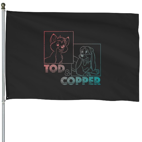 Disney The Fox and the Hound Tod & Copper Gradient House Flags