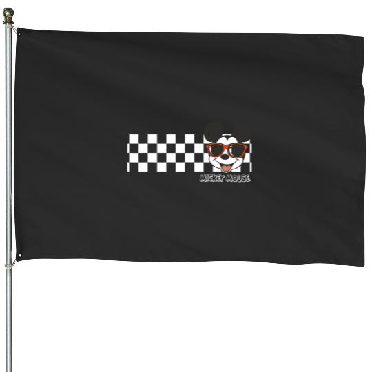 Disney Mickey And Friends Mickey Mouse Checkerboard Stripe House Flags