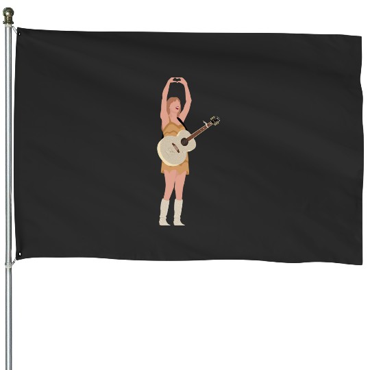 Eras Tour Fearless (Gold Fringe) House Flags
