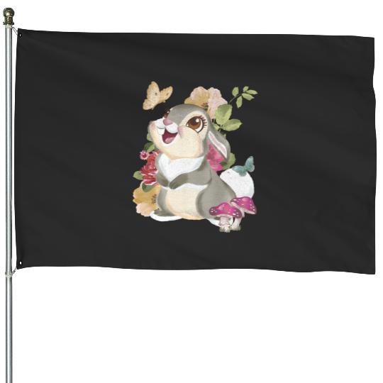 Disney Bambi Thumper Vintage Floral Portrait House Flags