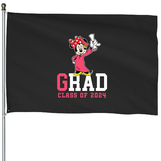 Disney Minnie Mouse  Graduation Class of ’ Rad Grad House Flags