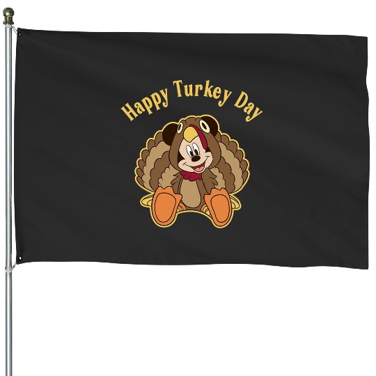 Disneys Mickeys and friends thanksgiving Mickeys turkey House Flags