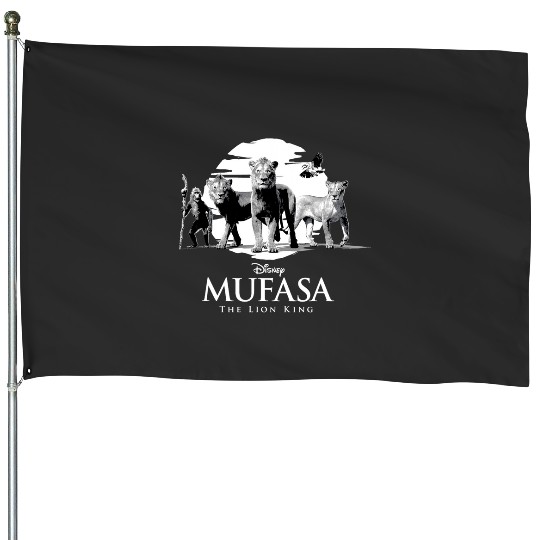 Disney Mufasa The Lion King Movie Black amp; White Characters House Flags