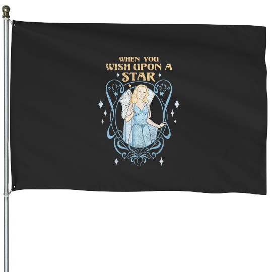 Disney Pinocchio Blue Fairy Wish Upon a Star House Flags
