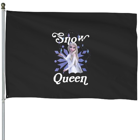 Disneys frozens 2 elsa snow queen portrait premium House Flags
