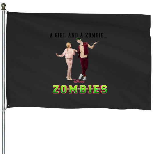 Disney Zombies A Girl and A Zombie House Flags