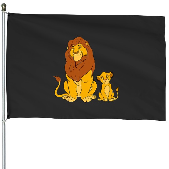 Disney The Lion King Young Simba and Mufasa House Flags