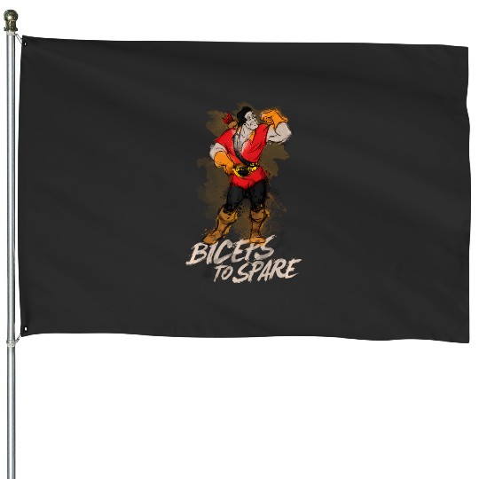 Disney Beauty And The Beast Gaston Biceps To Spare House Flags