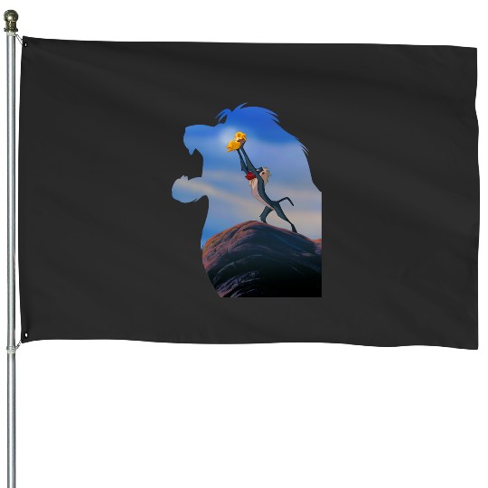 Disney Lion King Mufasa Silhouette Pride Rock Rafiki Simba House Flags
