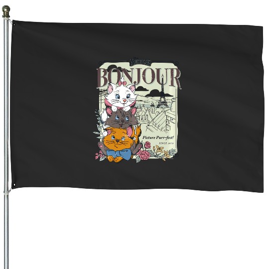 Disney The Aristocats Bonjour House Flags