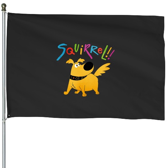 Disney Pixar UP Dug Squirrel Pose House Flags