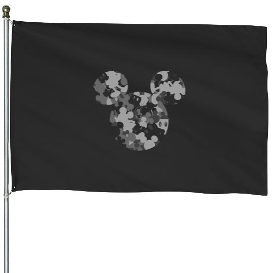Disney Mickey Camo Gray House Flags
