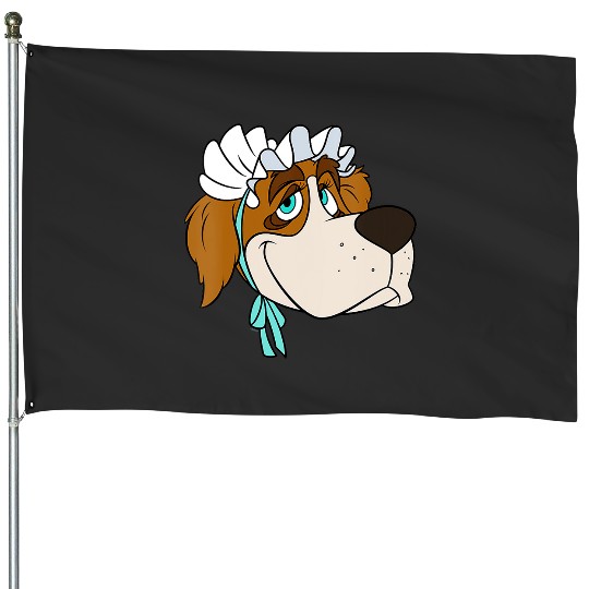 Womens Disney Peter Pan Nana St. Bernard Dog Big Face Costume V-Neck House Flags
