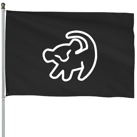 Womens Disney Lion King Simba Cave Painting V-Neck House Flags