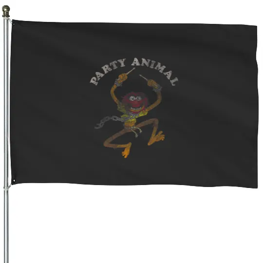Disney The Muppets Distressed Party Animal Muppet Drummer House Flags