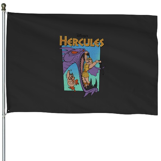 Disney Hercules Hydra Battle Retro Classic Movie Poster House Flags