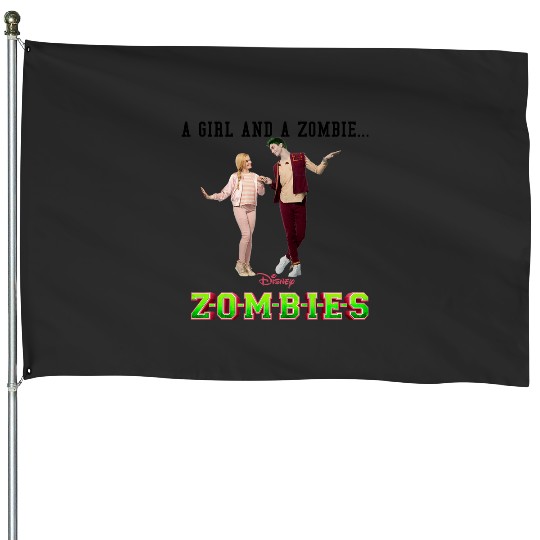 Disney Zombies A Girl and A Zombie House Flags