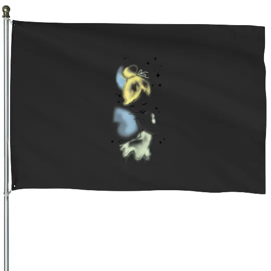 Disneys peter pan tinkerbell airbrush style sketch House Flags