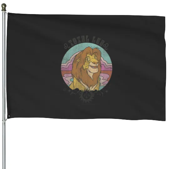 Disney The Lion King Simba Total Leo Distressed Zodiac House Flags