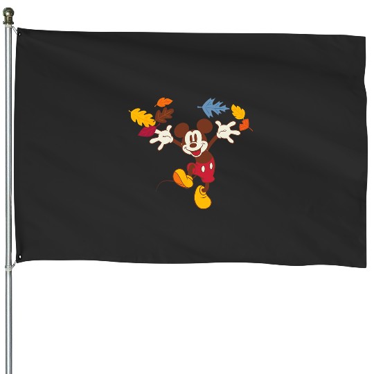 Disney Mickey Mouse Thanksgiving Autumn Fun House Flags