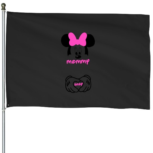 Minnie Mouse Mommy and Baby Maternity  -Disney Pregnancy - Pregnancy  - Bump  - - Disney  - Disneyland - Disney World 1 House Flags
