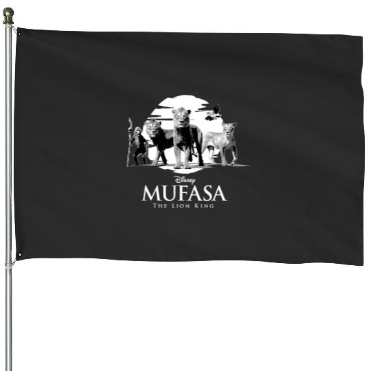 Disney Mufasa The Lion King Movie Black amp; White Characters House Flags