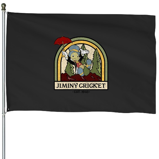 Disney Pinocchio Jiminy Cricket Established House Flags