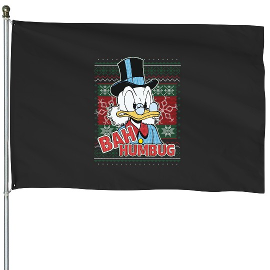Disney DuckTales Christmas Scrooge McDuck Bah Humbug House Flags