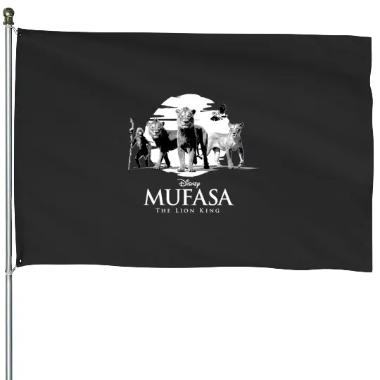 Disney Mufasa The Lion King Movie Black amp; White Characters House Flags