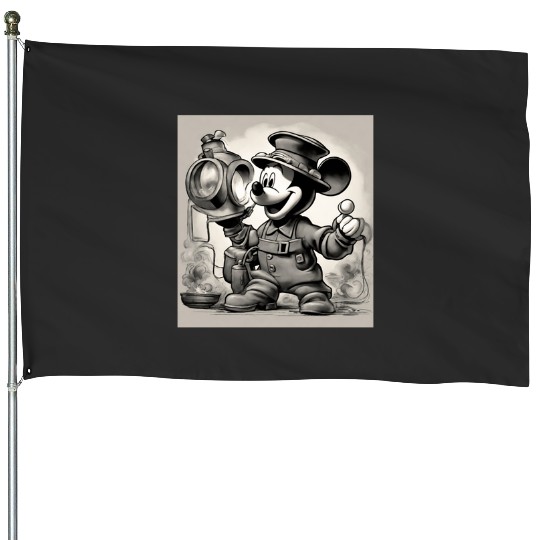 Steamboat Willie firefighter  3SALE!! Mickey Retro Disney Shirt, Mickey Checkered Shirt, Vintage Disney, Retro Mickey, Mickey Gift S-5XL House Flags