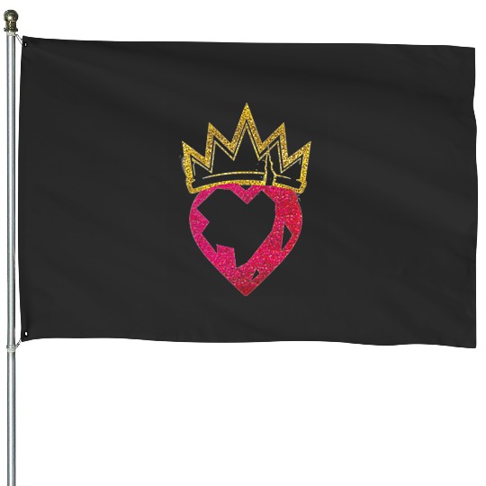Disney Descendants 2 Evie Heart Crown House Flags