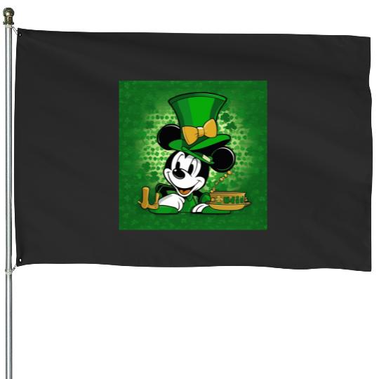 Steamboat Willie Celebrates St Patricks Day  SALE!! Mickey Retro Disney Shirt, Mickey Checkered Shirt, Vintage Disney, Retro Mickey, Mickey Gift S-5XL House Flags